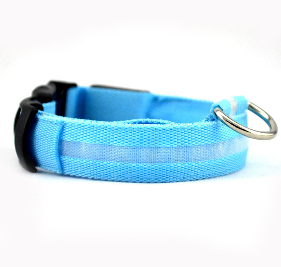 LED Dog Collar - Rechargeable Light Up Safety Collar for Night Walking - Waterproof