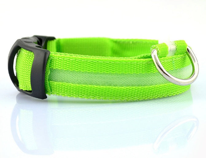 LED Dog Collar - Rechargeable Light Up Safety Collar for Night Walking - Waterproof