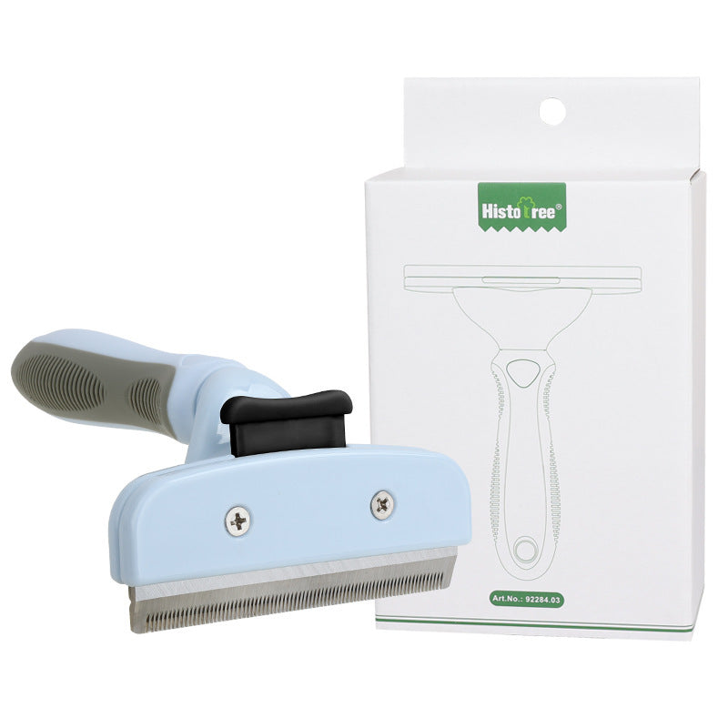 Pet Deshedding Tool - Self-Cleaning Grooming Brush for Dogs & Cats - Reduces Shedding 95%