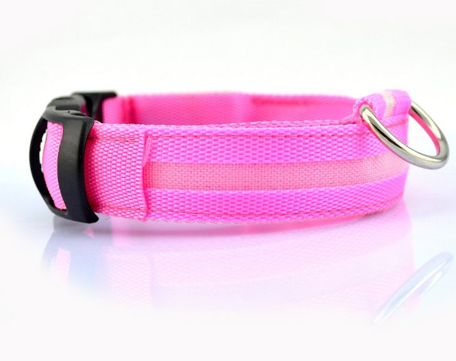 LED Dog Collar - Rechargeable Light Up Safety Collar for Night Walking - Waterproof