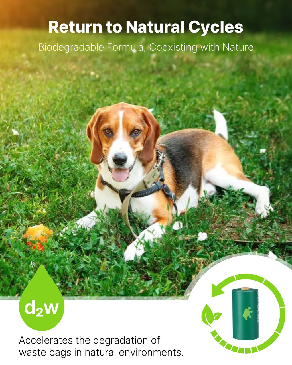 Dog Poop Bags - 270 Count Biodegradable Waste Bags with Lavender Scent & Easy-Tie Handles