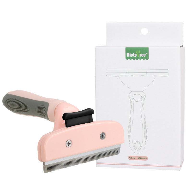 Pet Deshedding Tool - Self-Cleaning Grooming Brush for Dogs & Cats - Reduces Shedding 95%