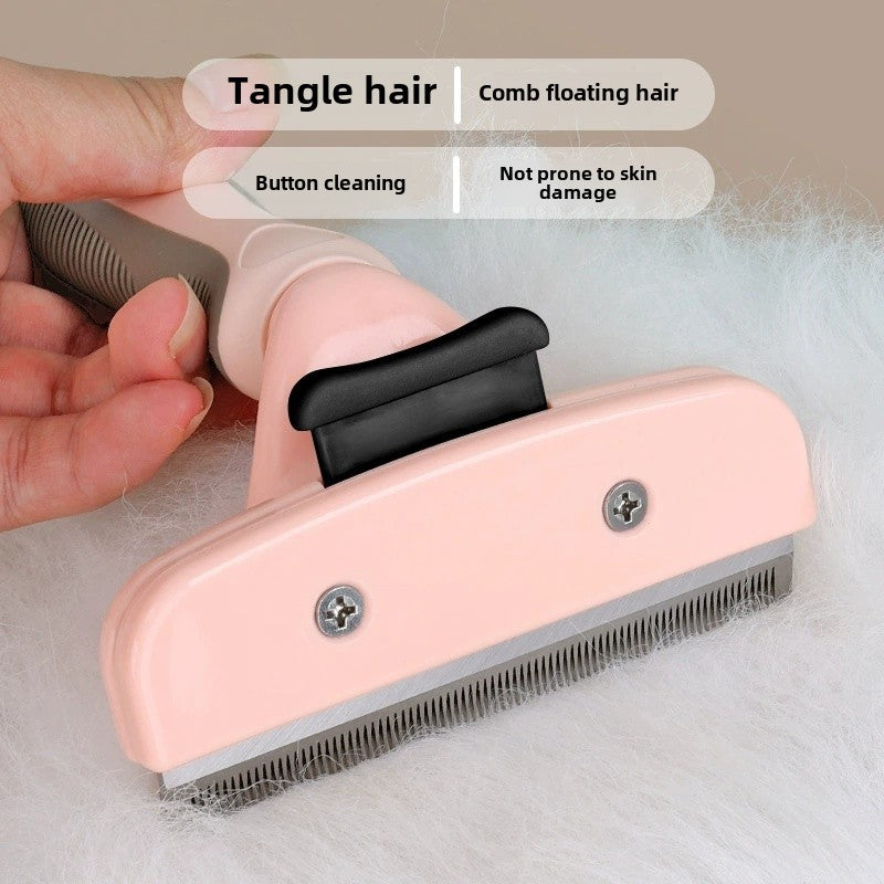 Pet Deshedding Tool - Self-Cleaning Grooming Brush for Dogs & Cats - Reduces Shedding 95%