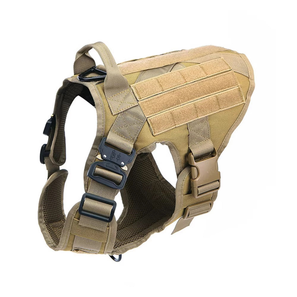 Tactical Dog Harness with Handle - Heavy Duty 1000D Nylon Working Dog Vest - No Pull