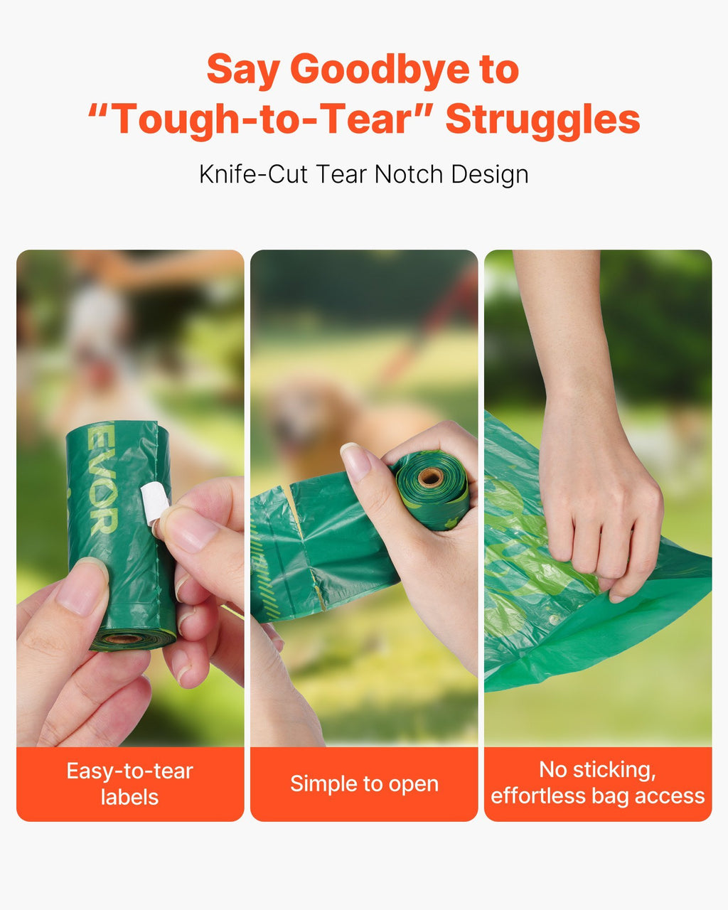 Dog Poop Bags - 270 Count Biodegradable Waste Bags with Lavender Scent & Easy-Tie Handles