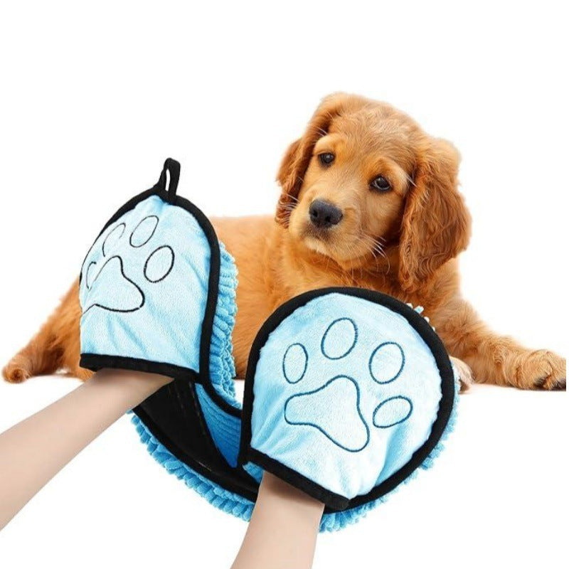 Ultra Absorbent Microfiber Pet Bath Towel - Quick Dry Dog & Cat Shammy - 21x9 Inch
