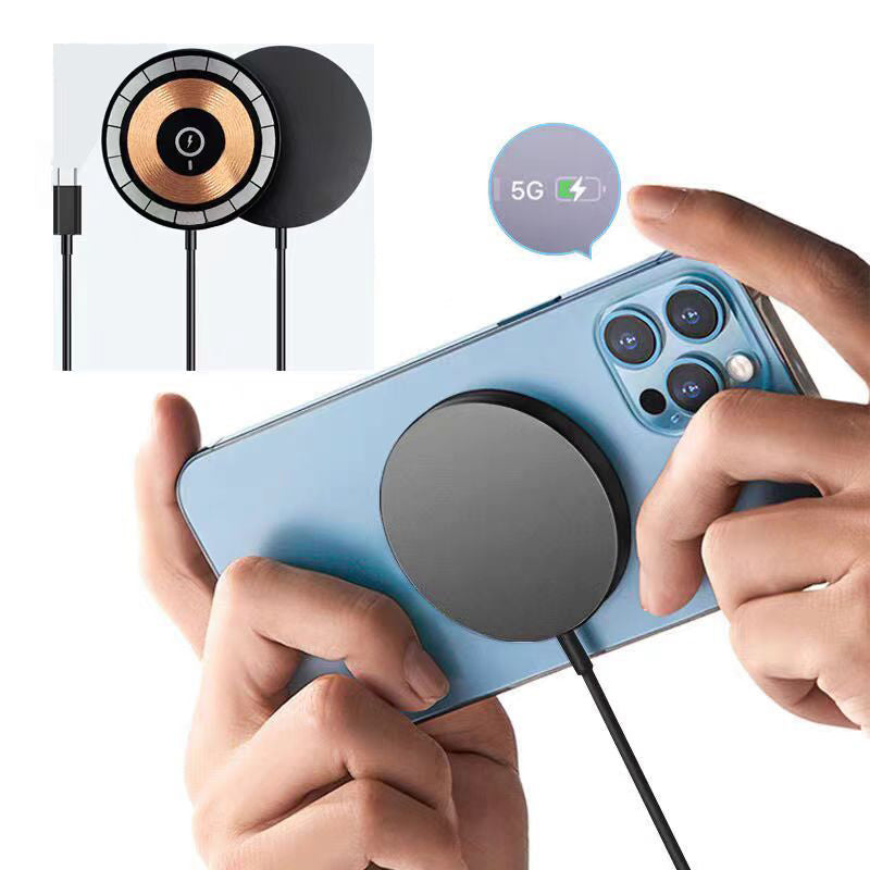 iPhone Wireless Charger 15W - Magnetic Qi2 Fast Charging Pad Compatible with iPhone 16/15/14/13/12 Series - MagSafe Compatible