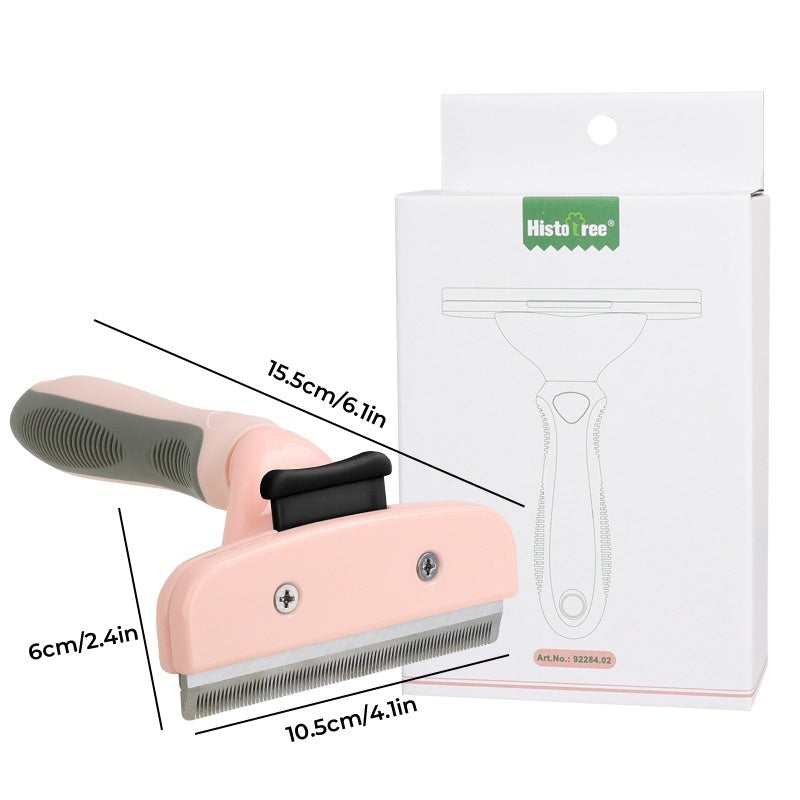 Pet Deshedding Tool - Self-Cleaning Grooming Brush for Dogs & Cats - Reduces Shedding 95%